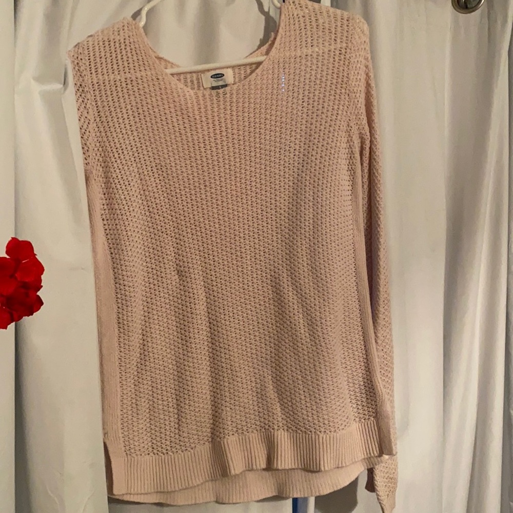 Light pink chain knit sweater